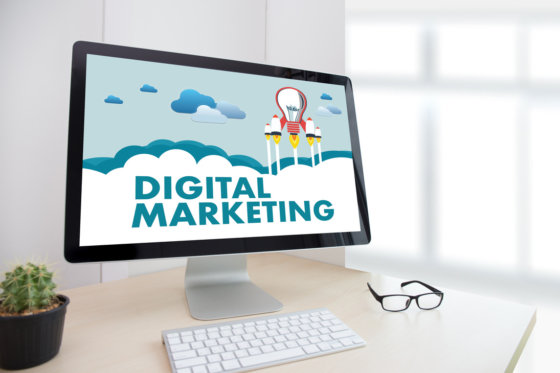DIGITAL MARKETING new startup project ,  market Interactive channels , Business innovation Marketing technology concept